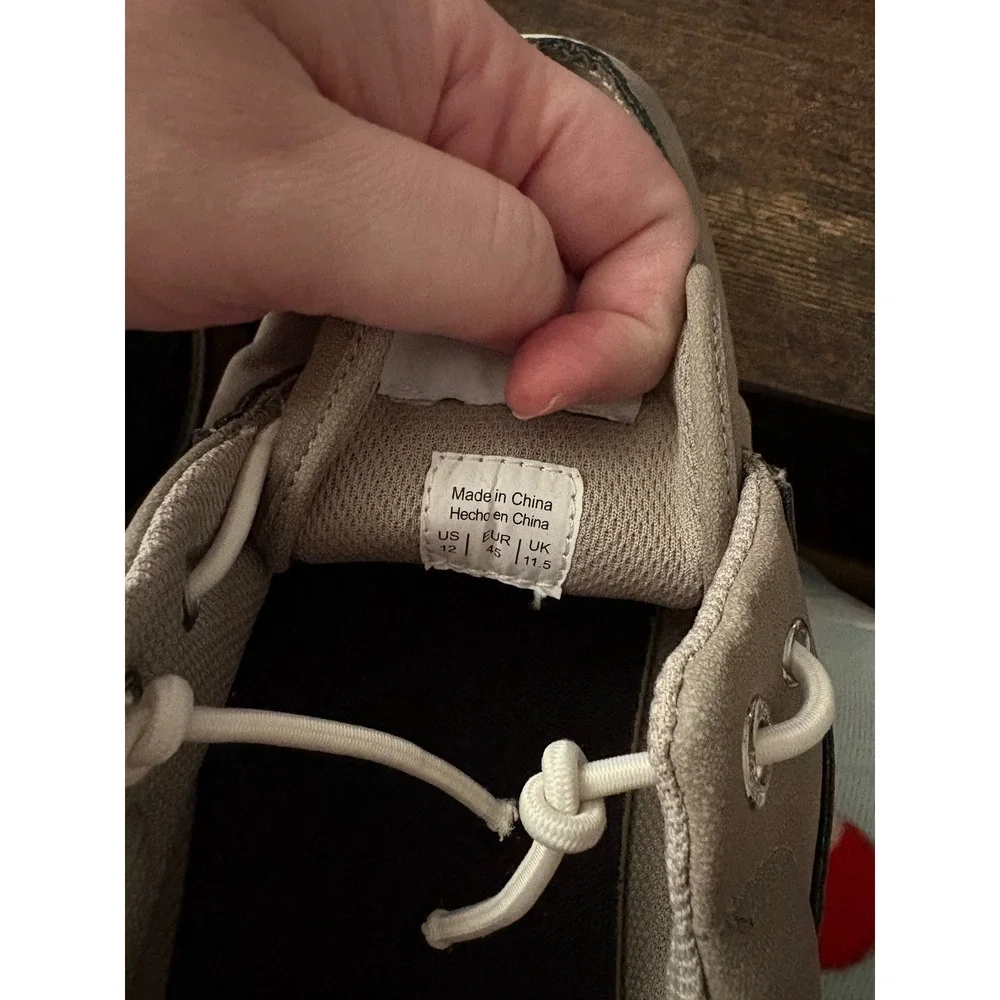 Madden by Steve Madden Mens Grey Brown Boat Shoe Sneaker Ortholite Size‎ 12